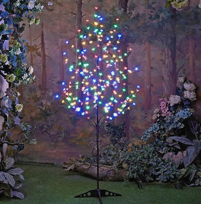 Lightshare 6.5FT LED Lighted Cherry Blossom Tree, 208 LED Warm White to Multicolor, Timer and Dimmer with Remote, Home Garden, Summer, Wedding, Holiday, Party Decoration for Indoor and Outdoor Use