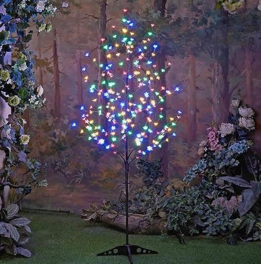 Lightshare 6.5FT LED Lighted Cherry Blossom Tree, 208 LED Warm White to Multicolor, Timer and Dimmer with Remote, Home Garden, Summer, Wedding, Holiday, Party Decoration for Indoor and Outdoor Use