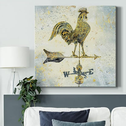 Canvas Prints Wall Art Animals Painting for Wall Décor, Americana Rooster Wall Art, Ready to Hang, 32'' x 32''