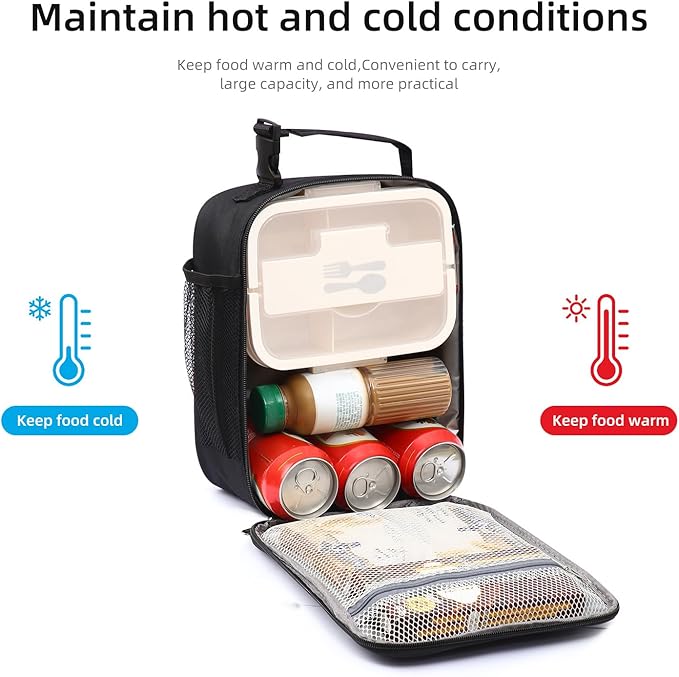 Lunch box Lunch bag for men women Insulated Lunchbox Lunch bags for Work Picnic Travel (Thicken green)