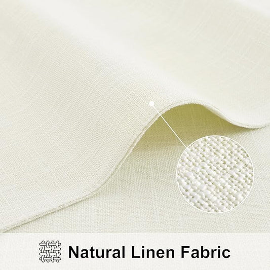 homing Cream Cloth Placemats Set of 8 – Cotton Linen Blend Washable Farmhouse Dining Table Mats for Indoors & Outdoors, Easy to Clean, 13 x 19 Inch