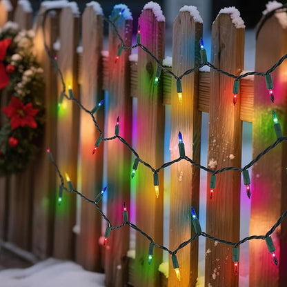 2 Pack Multicolor Christmas String Lights, 100 Count Each, Incandescent Mini Christmas Lights, Connectable Xmas Tree Light for Indoor Outdoor Garland Birthday Holiday Wedding Festival Party