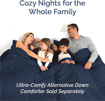 CGK Linens Queen 6 Piece Sheet Set - Cooling Sheets for Hot Sleepers - Hotel Luxury Bedding Set with 8-16 Inch Deep Pockets - 1 Flat & 1 Fitted & 4 Pillowcases - Soft, Comfy & Wrinkle Free - Navy Blue