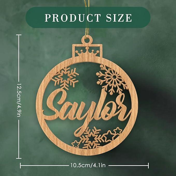 Personalized Name Ornaments for Christmas Tree-Personalized Wooden Christmas Ornaments 2025, Personalised Ornaments for Christmas Tree & 1-5 Styles