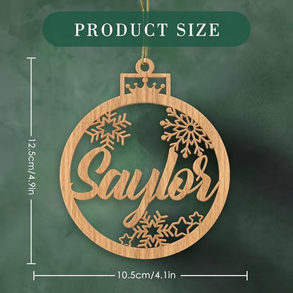 Personalized Name Ornaments for Christmas Tree-Personalized Wooden Christmas Ornaments 2025, Personalised Ornaments for Christmas Tree & 1-5 Styles