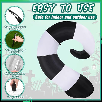 VIHOSE 4 FT Halloween Inflatables Outdoor Decorations Blow up Inflatable Sand Worm Built-in LED Lights for Halloween Balcony Home Holiday Party Lawn Patio Outside Event Prop