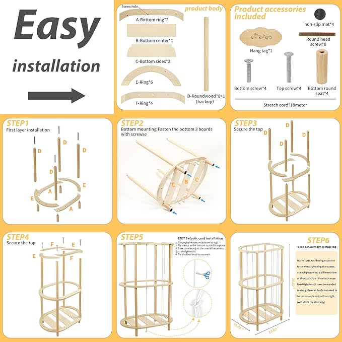 Extra Large Wooden Stuffed Animal Holder Zoo Storage Soft Toy Organizer Nursery Zoo Cage Plush Stuffed Toy Cage Kids Playroom Bedroom Decor Display Corner Ellipsoid