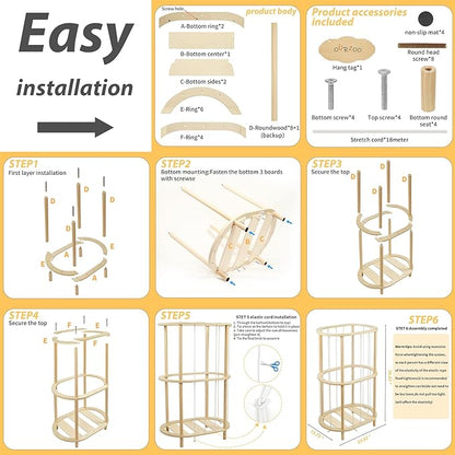 Extra Large Wooden Stuffed Animal Holder Zoo Storage Soft Toy Organizer Nursery Zoo Cage Plush Stuffed Toy Cage Kids Playroom Bedroom Decor Display Corner Ellipsoid