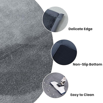 Baby Play Mat 1.3" Thick Tummy Time Mat, Memory Foam Area Rug, Super Soft Coral Velvet Nursery Rug with Non-Slip Backing, Extra Large Crawling Mat for Toddlers, Infants, Yoga, Tatami, 79''x118''