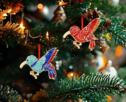 PETCEE Metal Bird Christmas Ornaments - Red Hummingbird Christmas Ornaments Christmas Tree Decoration Hummingbird Keepsake Gifts for Women Friend Mother Wife Co Worker Daughter