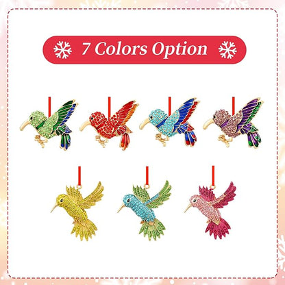 PETCEE Hummingbird Ornaments for Christmas Tree - Gold Bird Christmas Ornament Metal Hummingbird Ornaments Hanging Decor Keepsake Gifts for Women Mother Wife Grandma Friends