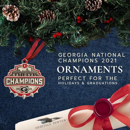 Georgia 2021 National Champions Ornament | Hand-Sculpted Christmas Tree Ornament