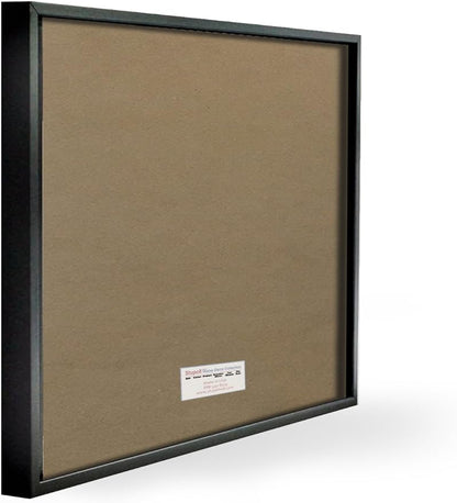 Stupell Industries Fleur de Lis Powder Room Blue, Brown and Beige Bathroom Black Framed Wall Art, 16x20, Multi-Color,wrp-930_fr_16x20