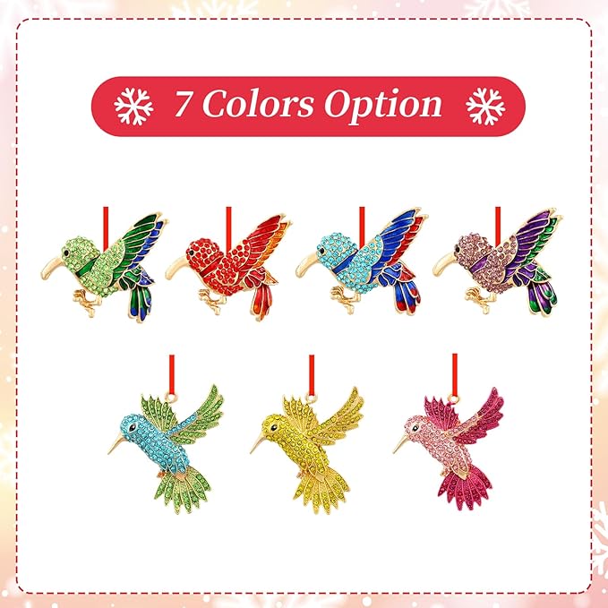 PETCEE Bird Christmas Tree Ornaments - Blue and Green Hummingbird Christmas Ornament Hummingbird Christmas Keepske Gifts for Women Friend Mother Wife Co Worker Daughter