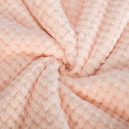Fuzzy Blanket or Fluffy Blanket for Baby, Soft Warm Cozy Coral Fleece Toddler, Infant or Newborn Receiving Blanket for Crib, Stroller, Travel, Decorative (28Wx40L, XS-Peach)