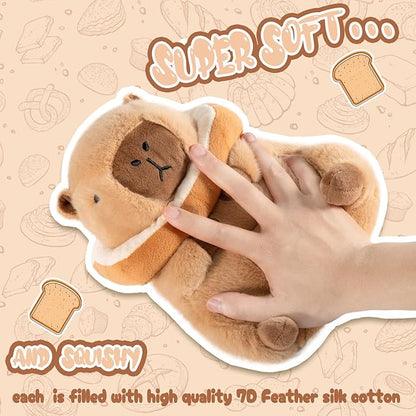 Toast Capybara Plush, Cute Capybara Plush, Toast Removable Capybara Stuffed Animal Bread Capybara Plushies Toys Gifts for Kids 11 inch
