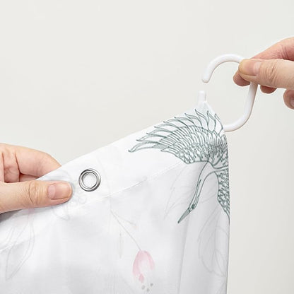 AILONEN Unicorn Shower Curtain, Cartoon Unicorn with Ballerina Girl Shower Curtain Set for Girls Teens Kids,Watercolor Pink Flowers Fabric Shower Curtain for Bathroom,72" W*96" H