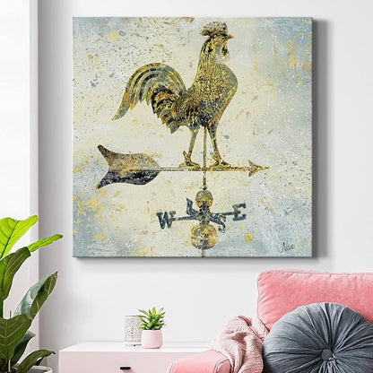 Canvas Prints Wall Art Animals Painting for Wall Décor, Americana Rooster Wall Art, Ready to Hang, 32'' x 32''