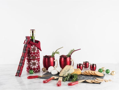 Rustic Holiday Wool Wine Sweater by Twine