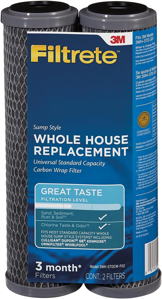 Filtrete 3WH-STDCW-F02 Water Filter Housings, 2 Count (Pack of 1), Gray
