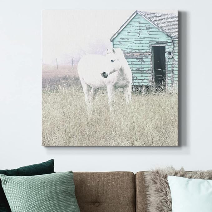 Canvas Prints Wall Art Animals Painting for Wall Décor, High Key Horse I Wall Art, Ready to Hang, 32'' x 32''