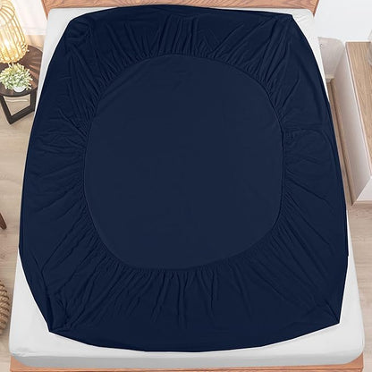 Utopia Bedding Waterproof Mattress Protector Twin Size, Premium Terry Mattress Cover 200 GSM, Breathable, Fitted Style with Stretchable Pockets (Navy)