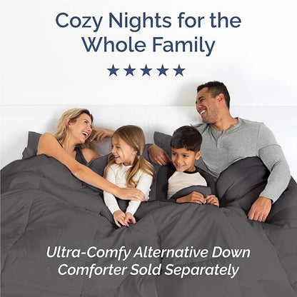 Full Size 4 Piece Sheet Set - Comfy Breathable & Cooling Bed Sheets Set - Hotel Luxury Bedding for Women, Men, Kids, Teens, Boys & Girls - Deep Pockets, Ultra-Soft, Wrinkle Free - Oeko-Tex - Dark Grey