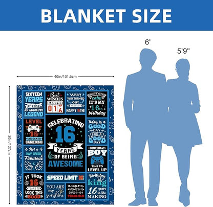 16 Year Old Boy Birthday Gift Ideas, 16th Birthday Gifts For Boys, Best 16 Year Old Boy Gifts, 16 Year Old Boy Birthday Gifts, Kids Blanket 40X50In Warm Flannel Throw Blankets Gift For 16 Year Old Boy