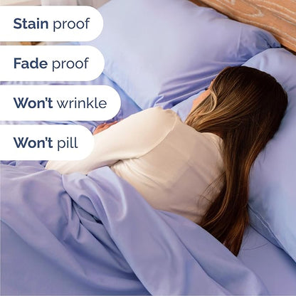 CGK Linens Full 6 Piece Sheet Set - Cooling Sheets for Hot Sleepers - Hotel Luxury Bedding Set with 8-16 Inch Deep Pockets - 1 Flat & 1 Fitted & 4 Pillowcases - Soft, Comfy and Wrinkle Free - Lavender