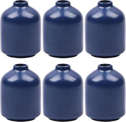 Ceramic Blue Small Vase for Decor, 6 Pack Nordic Minimalist Blue Ceramic Vases for Table Decor, Small Bud Vases for Home Decor, Modern Decorative Vases for Kitchen Living Room Centerpieces