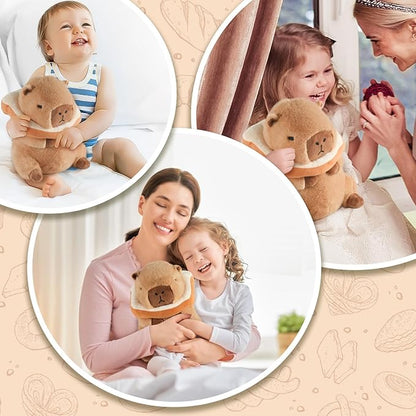 Toast Capybara Plush, Cute Capybara Plush, Toast Removable Capybara Stuffed Animal Bread Capybara Plushies Toys Gifts for Kids 11 inch