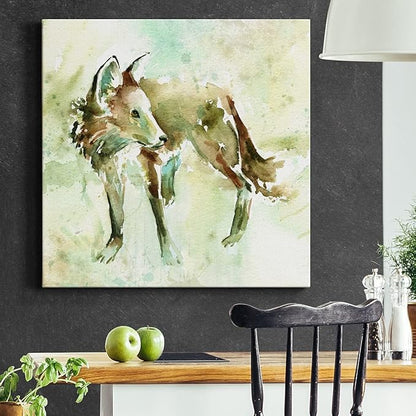 Canvas Prints Wall Art Animals Painting for Wall Décor, On Second Thought Wall Art, Ready to Hang, 32'' x 32''