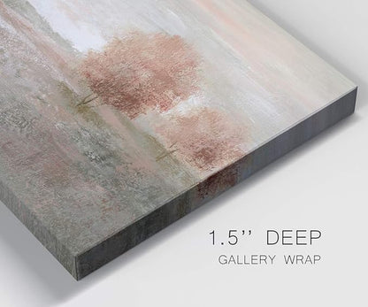 Renditions Gallery Canvas Nature Wall Art Modern Paintings Decorations Autumnal Peach Leaves Abstract Romantic Artwork Wall Hanging Prints for Bedroom Office Kitchen - 24"x36" LT33