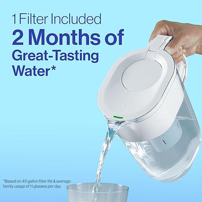 Brita Large 10 Cup Water Filter Pitcher, 1 BritaPlus Filter, Everyday, Black (Package May Vary)