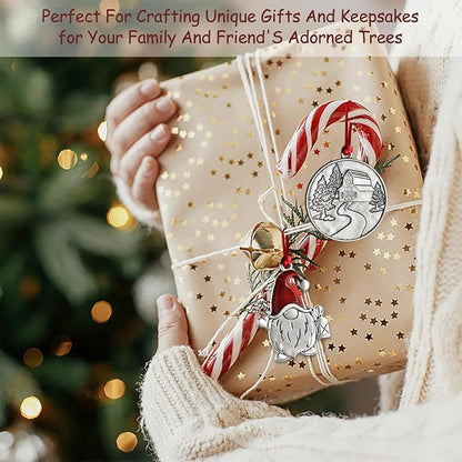 Christmas Ornaments, 2024 Solid Pewter Christmas Tree Ornament Handcrafted Metal DIY Hanging Craft Collectibles for Xmas Trees Home Party Party Gifts (Barn)