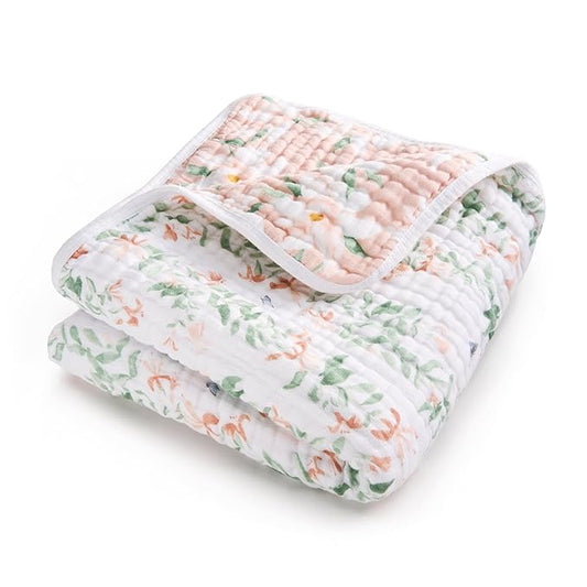 aden + anais Essentials Dream Blanket, Muslin Baby Blankets for Girls & Boys, Lightweight Newborn Nursery & Crib Blanket, Unisex Toddler & Infant Bedding, Shower & Registry Gift, Butterfly Garden