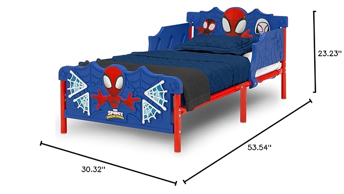 Delta Children Spidey and His Amazing Friends 3D Toddler Bed, Blue