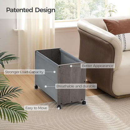 Toy Box, Toy Chest, Toy Box for Living Room, Kids Toys Storage Decorative, with Metal Frame, Grey, Patented Design
