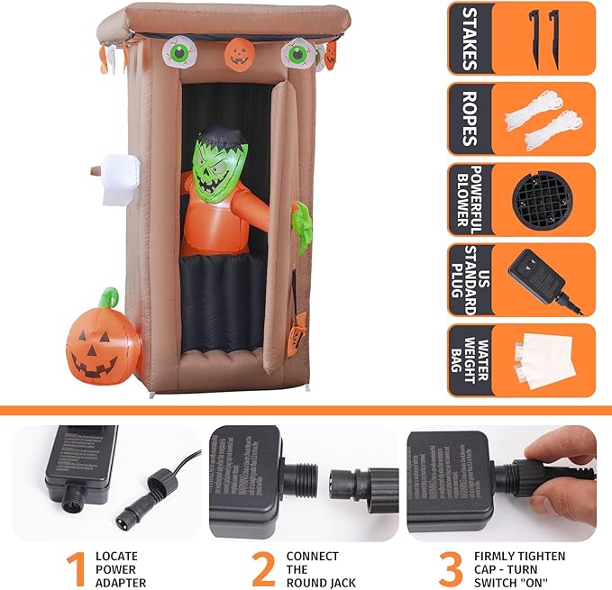 Amazingforless [4-10FT] Inflatable Halloween Animated Archway Blow-Up Yard Decorations with Bright LED Lights, Weather-Resistant Fabric, Halloween Inflatable Blow Up Lawn Outdoor Decoration