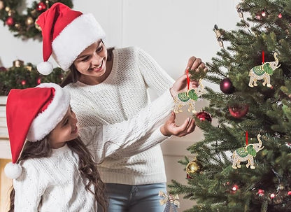 WhatSign Elephant Christmas Ornament - Metal Ornament for Christmas Tree Decorations Cute Hanging Ornament Keepsake Gifts for Kids Girls