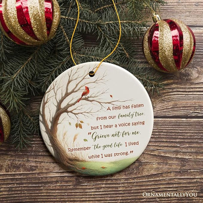 A Life Well-Lived Memorial Tree Ornament, Cherished Family Christmas Keepsake