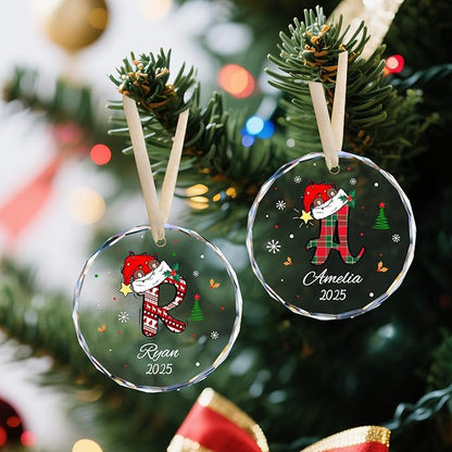 Personalized Christmas Ornaments 2025, Name Ornaments for Christmas Tree, Custom Initial Christmas Ornament for Kids and Adults, Stocking Name Tags
