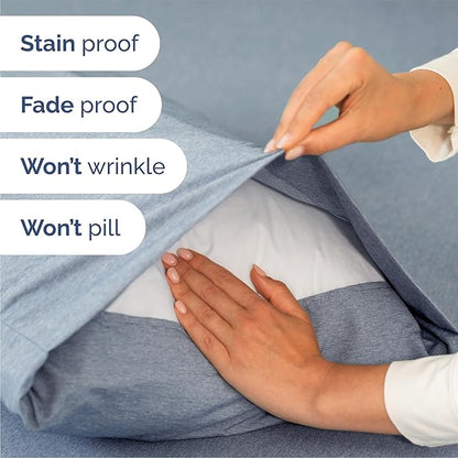 Queen Size 4 Piece Sheet Set - Comfy Breathable & Cooling Bed Sheets Set - Hotel Luxury Bedding for Women, Men, Kids, Teens, Boys & Girls - Deep Pockets, Soft & Wrinkle Free - Blue (Heathered Sheets)