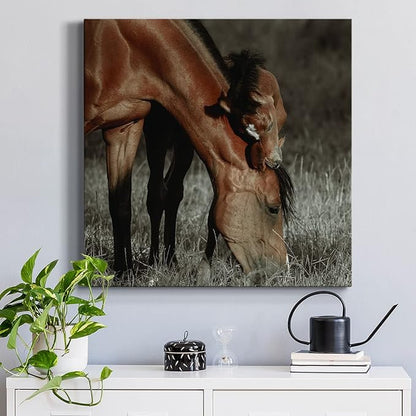 Canvas Prints Wall Art Animals Painting for Wall Décor, Unbroken Bond Wall Art, Ready to Hang, 32'' x 32''