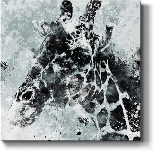 Abstract Wall Art Animals Poster for Bedroom and Living Room,Giraffe Wall Art, Ready to Hang, 24'' x 24''