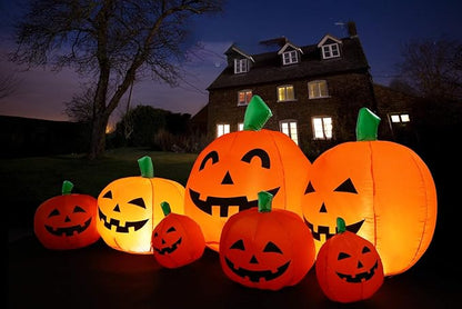Sizonjoy 7 Ft Halloween Blow up Inflatable Pumpkin Decoration-Lighted Halloween Inflatable Pumpkin for Home Yard Garden Indoor and Outdoor Decoration