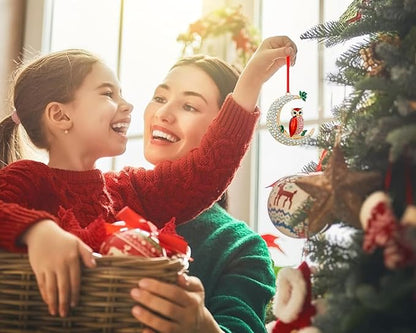 PETCEE Red Owl Christmas Ornaments - Funny Owl Ornaments for Christmas Tree 2025 Owls Hanging Ornament Decorations Cute Xmas Hanging Tree Ornament Keepsake Gifts for Kids Boys Girls Family Friends