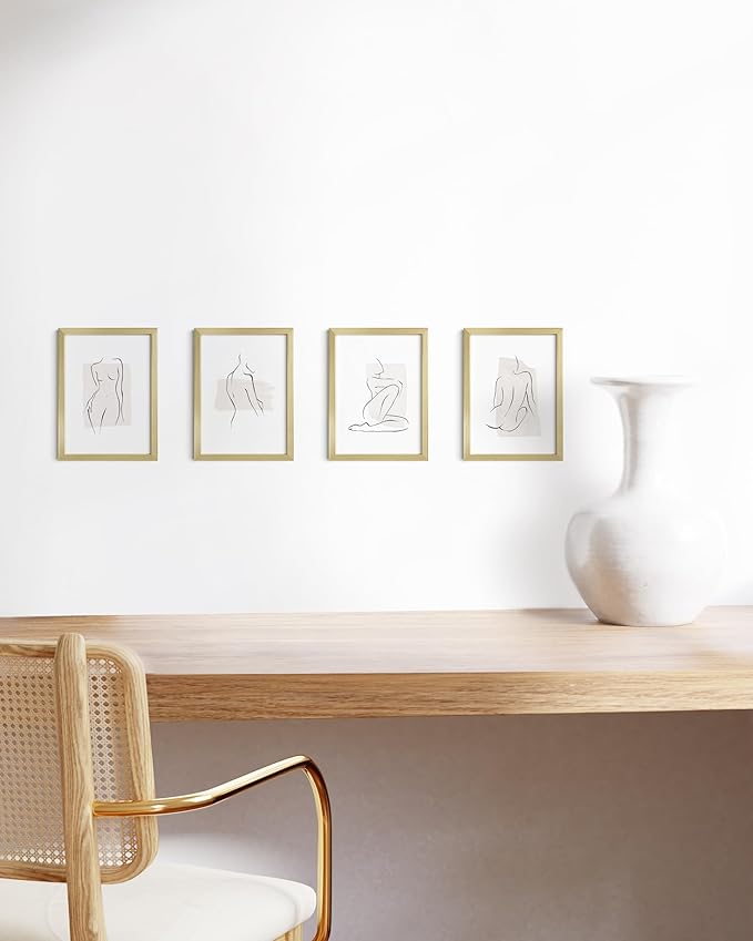 HAUS AND HUES Standalone Gold Aluminum Frame Set of 4-5x7