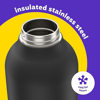 Bubba Radiant Stainless Steel Growler Simple Lid 64oz, Rubberized Water Bottle, Medium, Licorice
