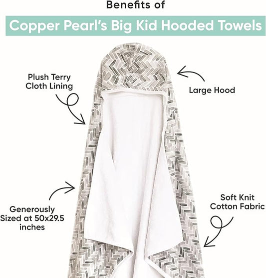 Copper Pearl Hooded Bath Towels Premium Knit/Terry Cloth Toddler Towels with Hood, Pockets, and Cool Designs - Great to Gift and Make Bath Time Fun - Big Kids Hooded Towel, Ducky